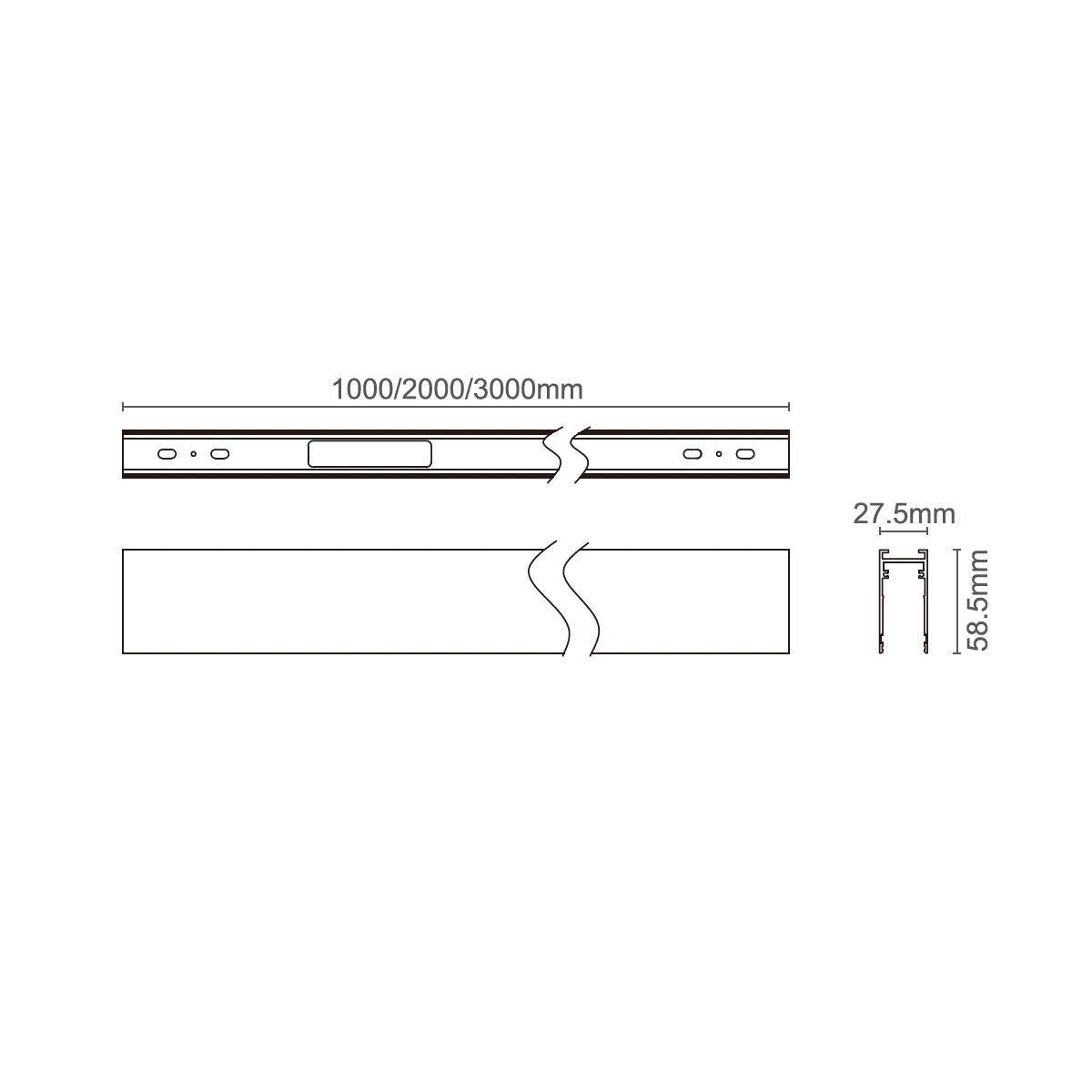 Lux Select Magnetisch Pendel Railprofiel – Zwart