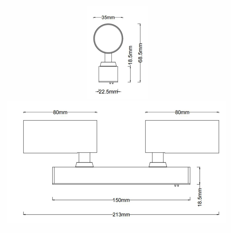 Lux Select Magnetische LED Module SPOT35D – Zwart