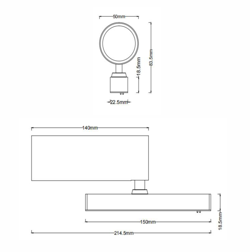 Lux Select Slim Magnetische LED Module SPOT50 – Zwart